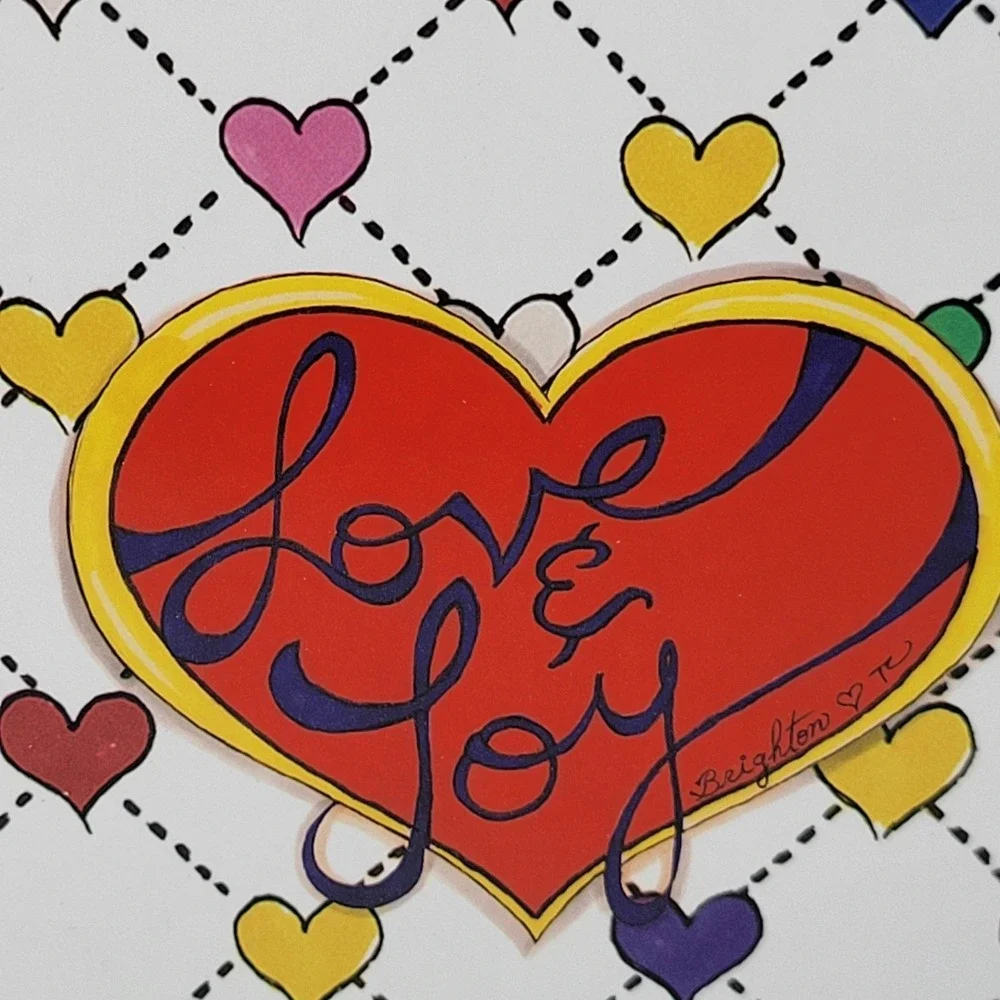 Brighton Love & Joy Heart Frame With Fashion Illustration 12.5